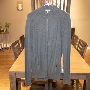 Calvin Klein Gray Zipper Sweater Large